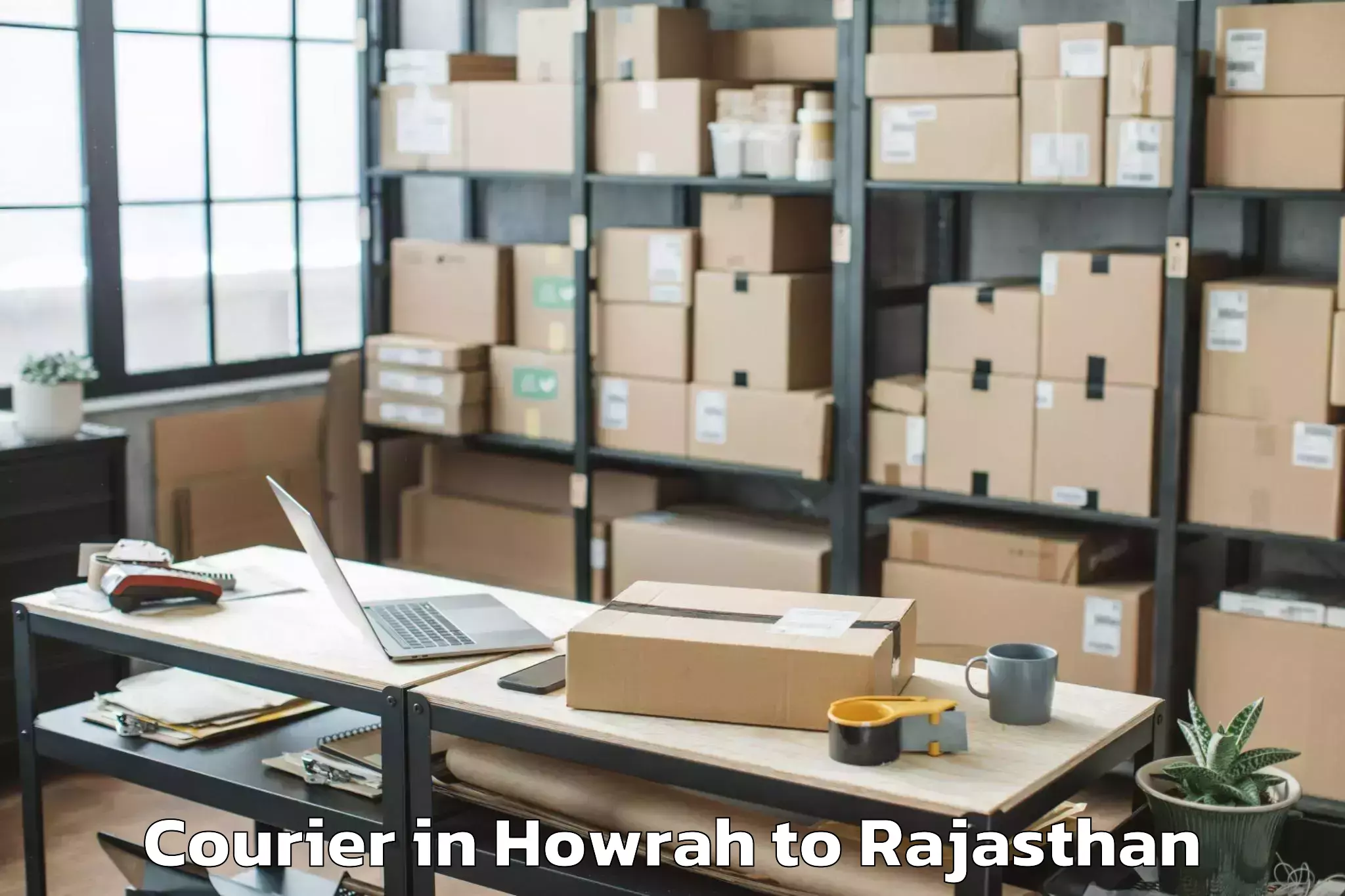 Leading Howrah to Bari Dholpur Courier Provider